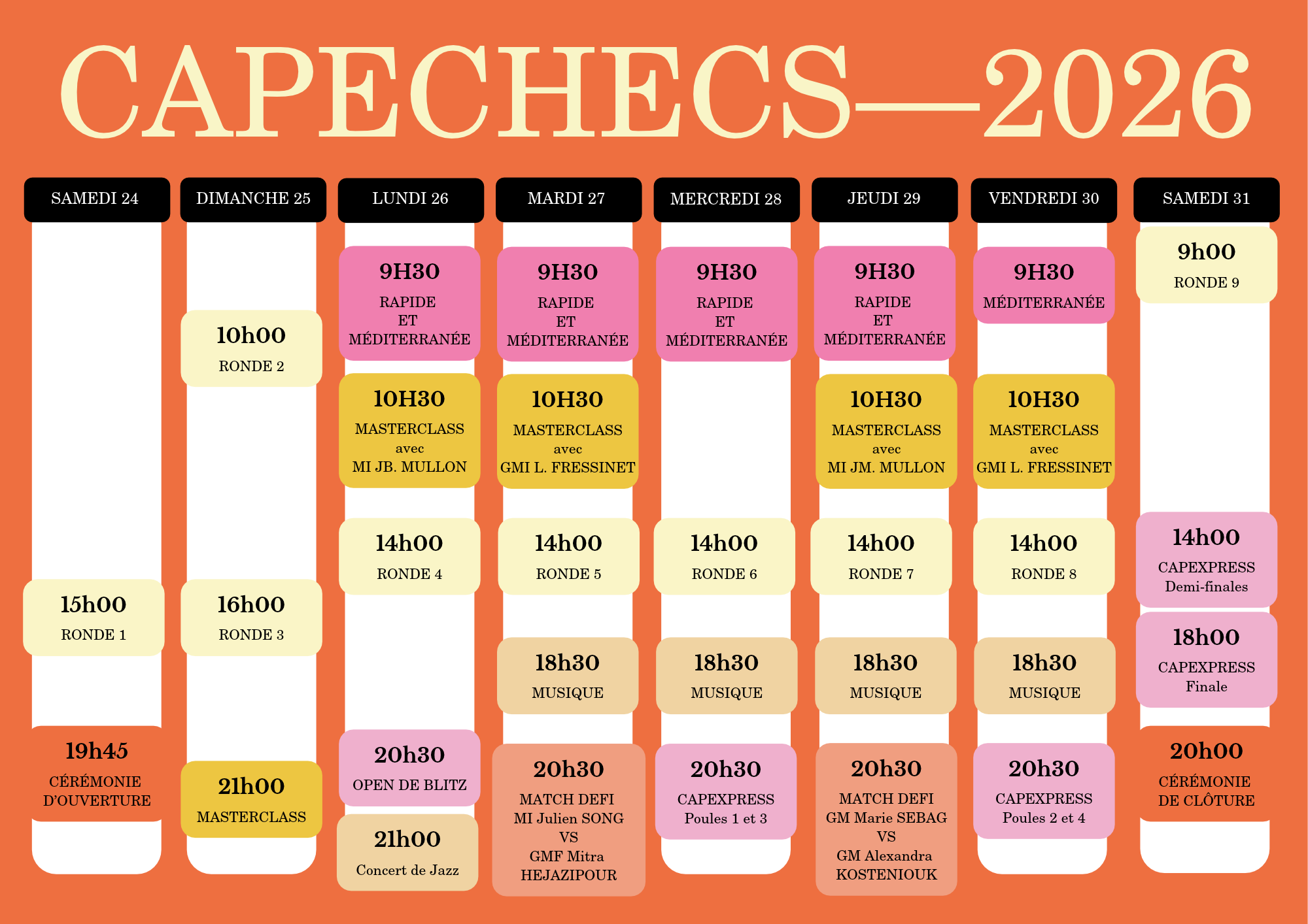 Programme général CAPECHECS 2026
